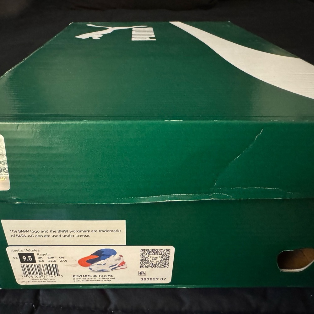 New Puma BMW White and Blue Athletic Shoes - Picture 3 of 4